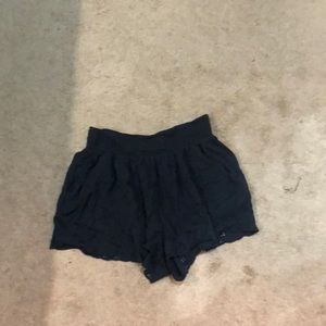 Dark blue, loose fitting shorts